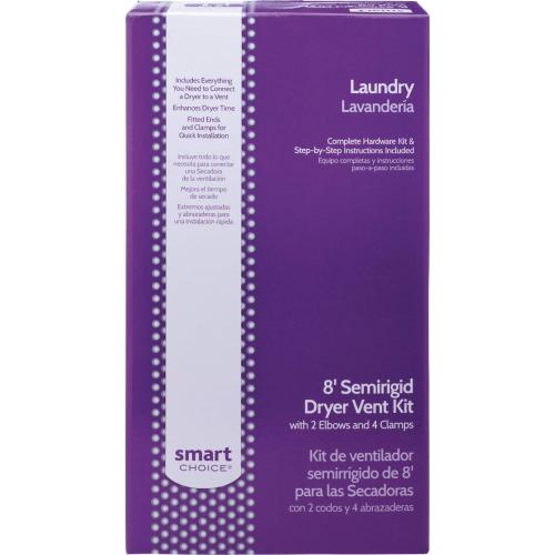 Smart Choice - Semi-Rigid Dryer Vent Kit Required for Hook-Up - Silver