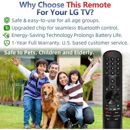 Replacement for LG TV Remote, for All 2019-2025 LG Remote Control for Smart TVs with Voice and Pointer Function, for LG Magic Remote. 1-Year Warranty.