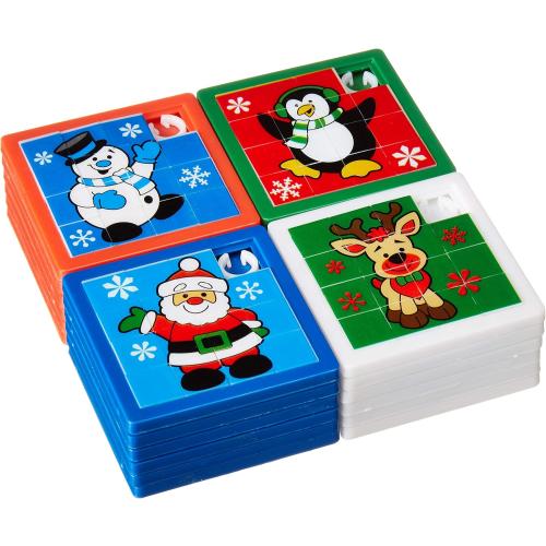 Christmas Slide Puzzle Party Favors and Stocking Stuffers