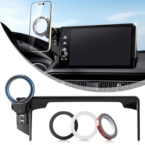pop-tech Car Phone Holder for Honda CR-V HR-V 2023 2024 2025 2026: for MagSafe Magnetic Cell Phone Mount for HRV CRV Accessories 7/9 inch Screen - Touchscreen Cradles Strong Magnets for iPhone Samsung