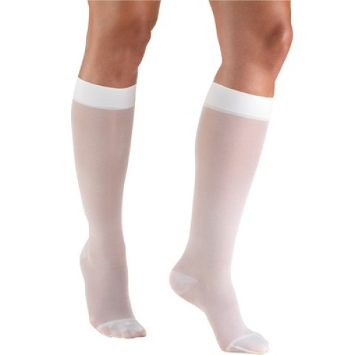 Truform Sheer Compression Stockings, 15-20 mmHg, Women's Knee High Length, 20 Denier Black 3X-Large