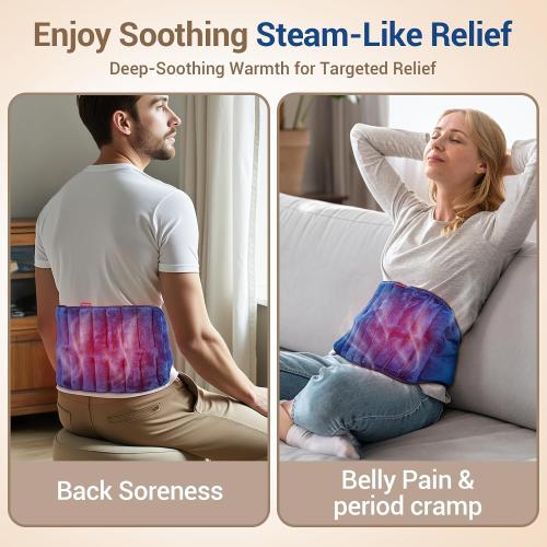 Comfytemp Microwavable Moist Heating Pad for Back and Waist Pain Relief