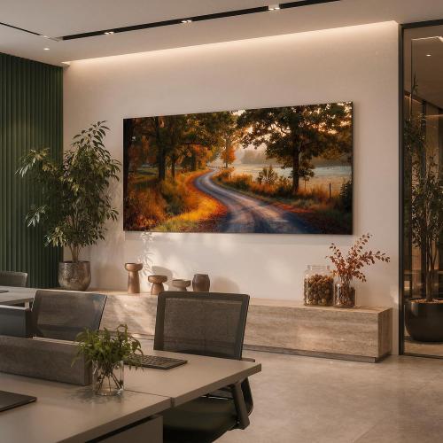 FanseeArt Forest Wall Art for Brown Art Living Room
