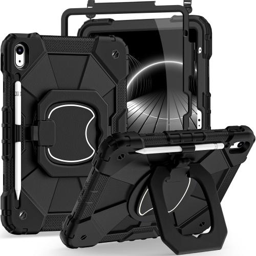 Auizotl Case for iPad (A16) 11th/10th Generation 2025/2022,360° Rotating Stand iPad Case 10th Generation with Screen Protector Pencil Holder,Heavy Duty Shockproof i Pad 11.0/10.9 Inch Cover,Black
