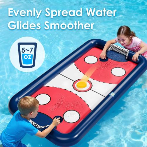Funscape Kids Hockey Pool Game Toys, Big Inflatable Water Play Floating Toy