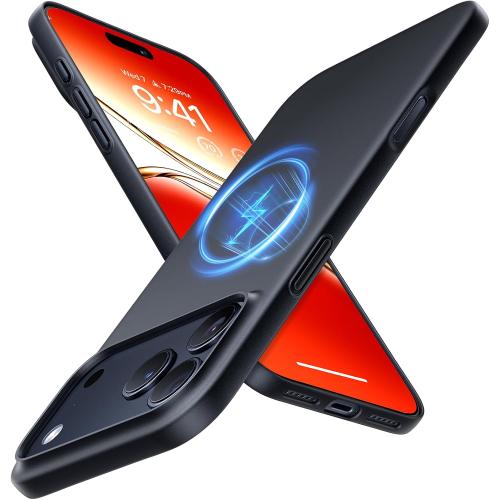 TORRAS Magnetic Slim Fit Case for iPhone 17 Pro Max Thin Matte Black