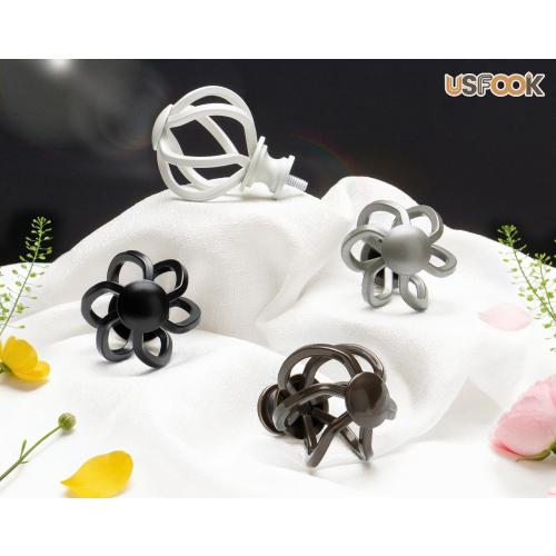 USFOOK Curtain Rods for Windows 66 to 120, Antique Silver Drapery Rod