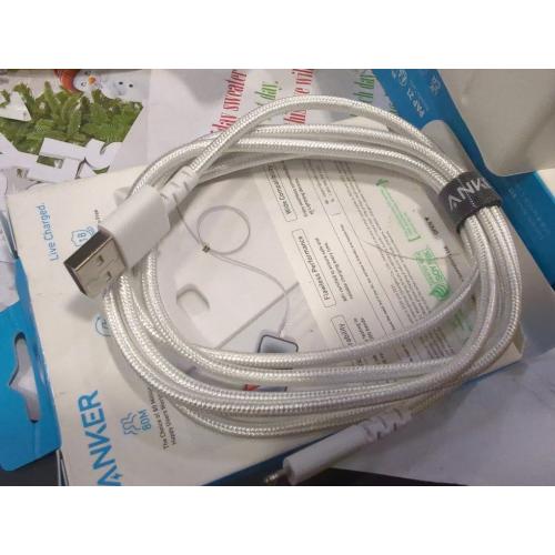 Anker 6' Braided Lightning to USB-A Charging Cable - White