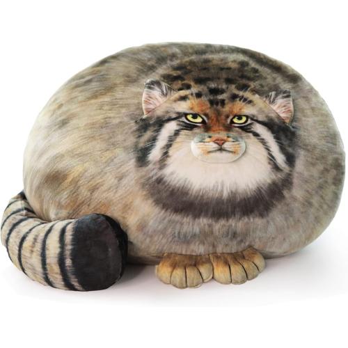 Sew Butiful Steppe Cat Plush Pallas Cat Stuffed Animal, Cute Plushies for Girls, Soft Plush Pillow, Throw Pillow Doll Decoration Doll Birthday Gift for Kids Boys Party