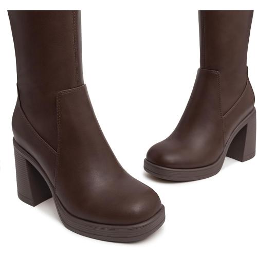 SIZE 8.5 ❗❗Athlefit Knee High Boots for Women Stretch Chunky Platform Tall Boots