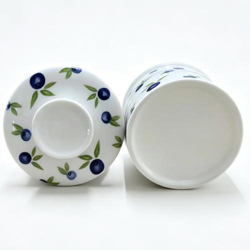 French Butter Crock for Counter With Water Line French Butter Dish for Counter (BlueBerry)