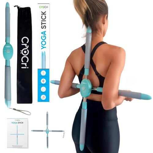 Back Stretcher for Lower Pain Relief – Neck Posture Corrector and Spine Alignment Stick – Yoga Stick for Lower Back and Shoulder Pain – Smart Posture Corrector for Women and Men