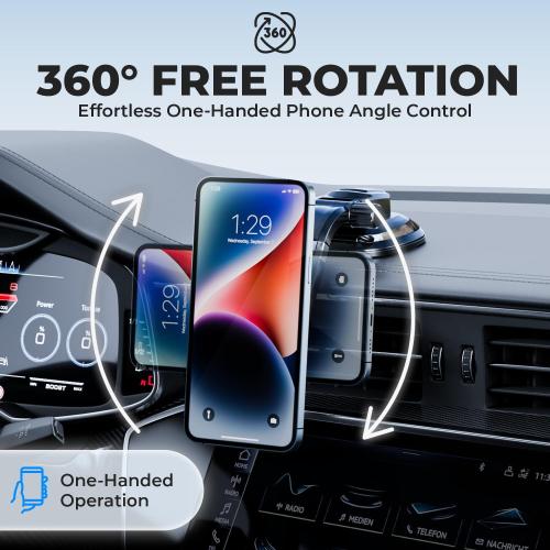 BESTRIX Phone Holder for Car, Magnetic Car Phone Mount | Dashboard Car Phone Holder Compatible with iPhone 15, 14,13,12,11Pro,Xr,XS Pro MAX Galaxy S24 23 22 21 20 Ultra Note S8 S9 S10 & All Smartphone