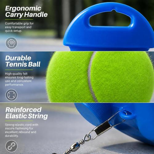 Tennis Training Bouncing Ball Set – 4 high-Bounce Balls with mesh Carry Bag. Portable and Convenient for Solo Practice in courtyards, Balconies, or Outdoor Fitness Activities Anywhere.