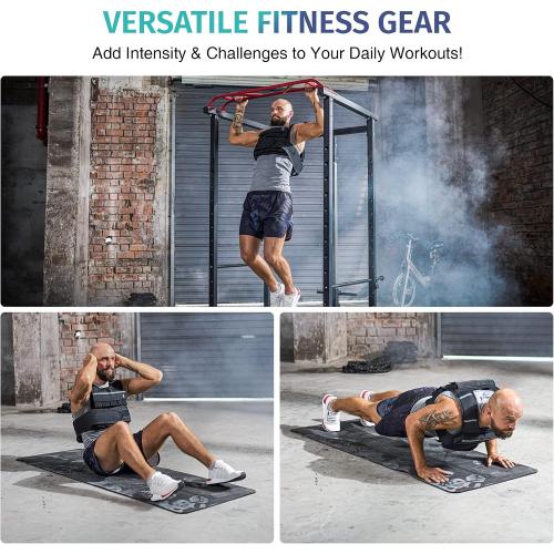 ZELUS 23lb|45lb Weighted Vest with Iron Weights for Exercise, Adjustable Weight Vest for Men, Workout Vest for Home Workouts Cardio Strength Training Weight Loss
