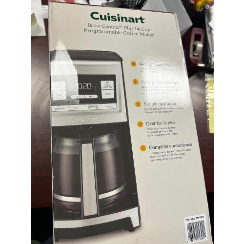 Cuisinart Brew Central Plus 14-Cup Programmable Coffee Maker ‼️has stains/there’s mild coffee grams on the item as well‼️