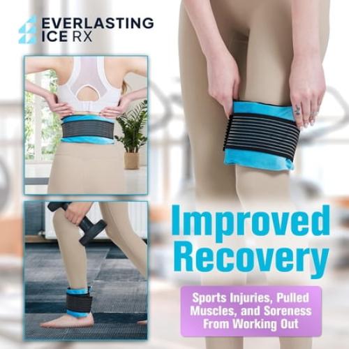 Everlasting Ice RX Hot and Cold Gel Ice Pack Wraps Reusable Ice Packs for Pain Relief, 4-Pack