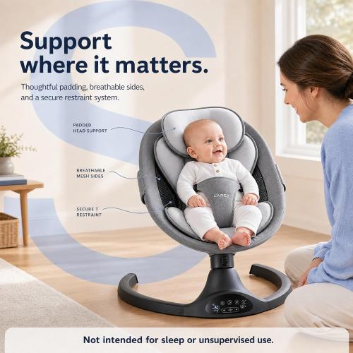 NEEDS CLEANING ‼️‼️‼️LAREX Baby Swings for Infants, Electric Swing, Bluetooth & Remote Control