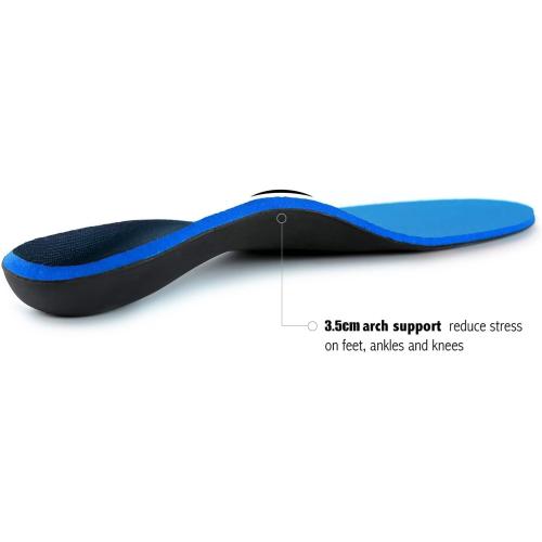 WalkHero Plantar Fasciitis Insoles, Arch Support Inserts for Pain Relief