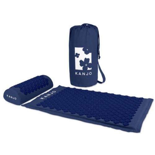 Kanjo Acupressure Mat Set Mat: 17 X 28 Inch / Pillow: 6 X 14 Inch Navy Blue KANNAVM