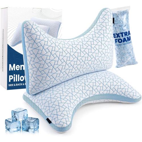 A-Pce Side Sleeper Pillow, Cooling Pillow for Neck Support, Set of 2