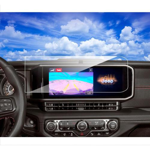 2025 2026 Jeep Wrangler Gladiator Screen Protector for 2024 2025 2026 Jeep Wrangler JL Gladiator 4xe Sport Rubicon X Sahara Willys Sport S 12.3Inch 2024 Wrangler Gladiator Accessories Tempered Glass 12.3''