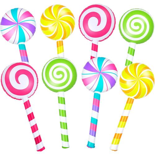 Poen 8 Pcs Giant Lollipop Candy Balloons 31.5 Inflatable Lollipop, Classic