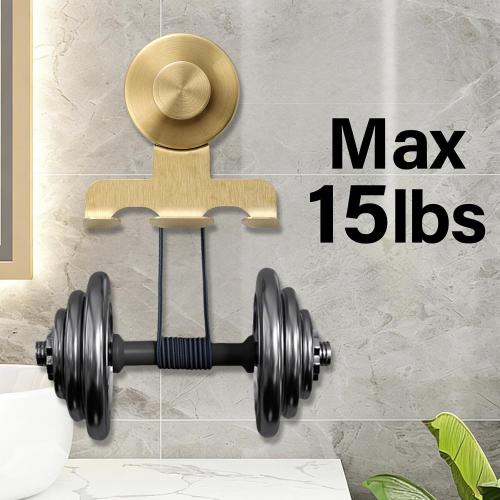 Shower Suction Razor Holder, Stainless Steel No-Drill Bathroom Hook