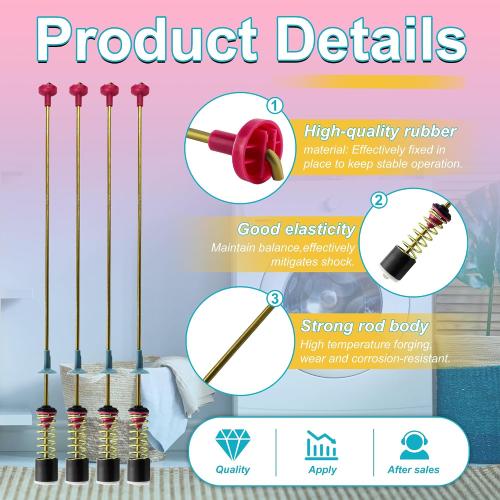 Upgraded DC97-16350U DC97-16350T Washer Suspension Rods for SAMSUNG WA50R5200AW/US, WA50R5400AV/US WA50R5400AW/US WA45T3200AW/A4 WA45H7000AW/A2 and WA45N3050AW/A4 Washing Machine（4pcs）