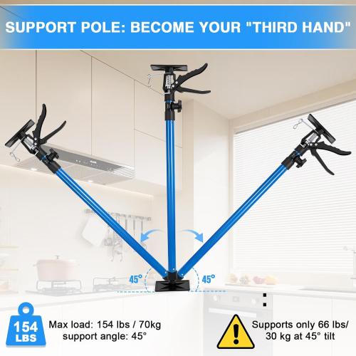 Cabinet Jacks 2Pcs, Adjustable Support Pole 45 to 114, Ceiling Jack