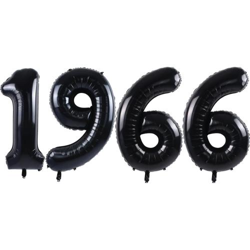 TONIFUL 60th Birthday Balloons Black 1966 Balloon Banner Thirty Year Old Party Decorations for Men Women 60 Anniversary Party Supplies Photo Props Background Decorations COLOR PINK