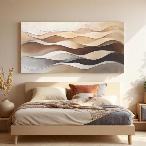 Brown White Abstract Canvas Wall Art Decor For Living Room Prints 20×40