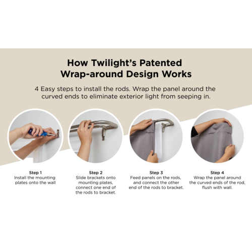 Umbra Twilight 3/4-in. Wrap-Around Double Drapery Curtain Rod