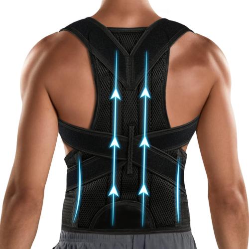SIZE LARGE PAZAPO Posture Corrector for Men&Women - Back Brace for Lumbar Support and Upright - Breathable Back Straightener Back Corrector Posture(Large(33-37 Inch))