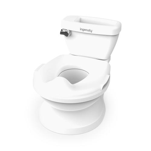 Summer Infant by Ingenuity My Size Potty Pro in White, Toddler Potty Training Toilet, Lifelike Flushing Sound, for Ages 18 Months , Up to 50 Pounds