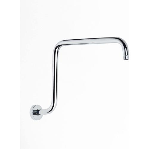 PHASAT S Shaped Shower Arm with Flange,High Rise Shower Head Extension Arm Chrome,PU9D02