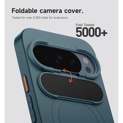 SURITCH for Google Pixel 10 Pro XL Phone Case, Compatible with MagSafe, Protective Cover with Camera Cover & Adjustable Metal Kickstand for Pixel 10 Pro XL 2025 -Lake Green