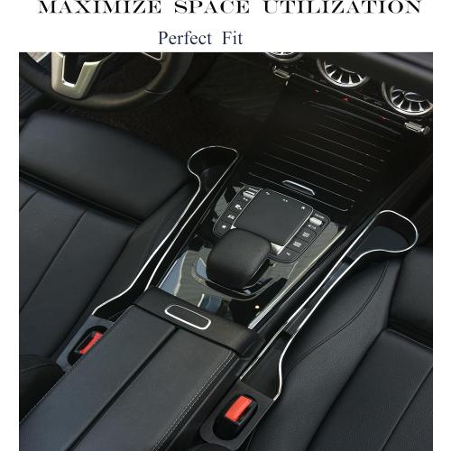 Car Seat Gap Filler Organizer- Upgrade Car Side Seat Gap Filler with Cup Holder and Phone Holder- Car Seat Gap Organizer for Prevent Falling-Seat Gap Storage 2 Pack (2, Black)