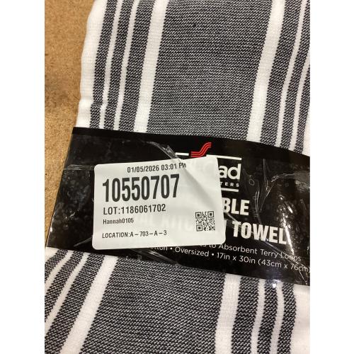 All-Clad Striped Dual Kitchen Towel in Black