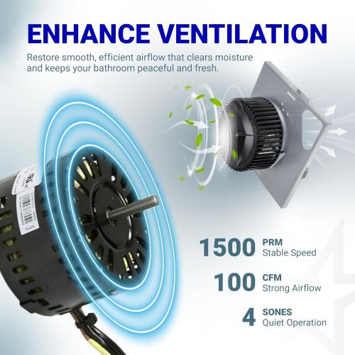 BlueStars S97015157 Bathroom Exhaust Fan Motor for Broan NuTone 676-D