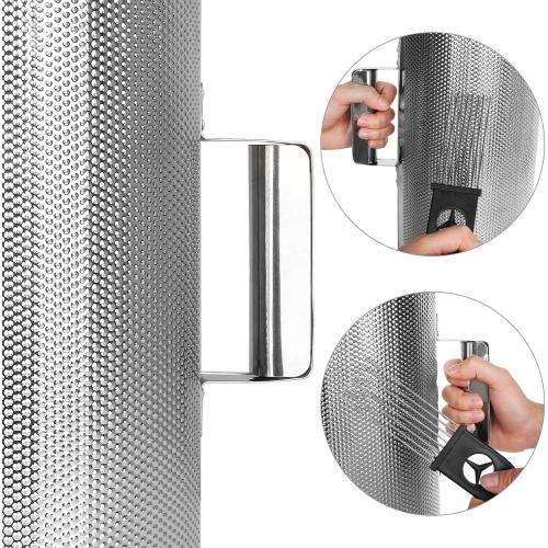 12 x 6 Stainless Steel Guiro Instrument Latin Percussion Metal Guiro Shaker with Scraper Percussion Instrument, Guira Dominicana, Wiro Musical