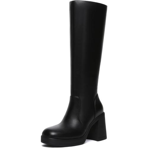 SIZE 8 ❗❗Athlefit Knee High Boots Women Wide Calf Platform Boots with Side Zipper