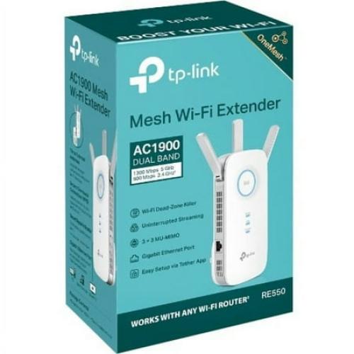 TP-Link AC1900 Dual Band Wi-Fi Range Extender w/ Gigabit Ethernet Port, Extends WiFi to Smart Home & Alexa Devices, 3x3 MU-MIMO (RE500)