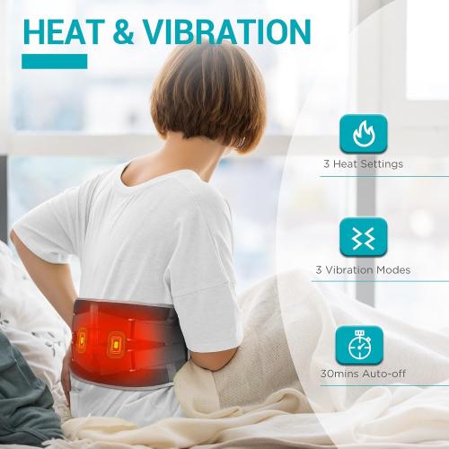 Comfytemp Cordless Heating Pad with Massager for Back FSA Eligible HSA Gift