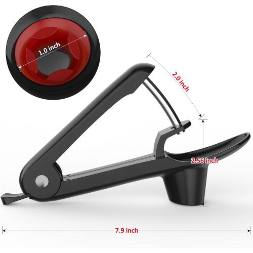 Cherry Pitter - UCMORX Stainless Steel Cherries Pitter Tool Cherries Corer Cherry Remover for Making Cherry Jam with Lock Design(Black)