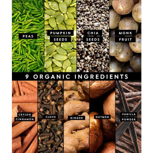 Truvani Vegan Pea Protein Powder | Pumpkin Spice | 20g Organic Plant Based Protein | 1 Serving | Keto | Gluten & Dairy Free | Low Carb | No Added Sugar