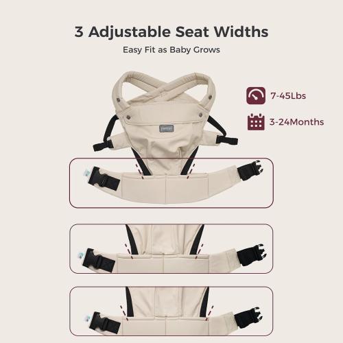 Momcozy PureHug Baby Carrier - Ergonomic, Cozy and Lightweight for 7-45 lbs