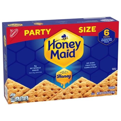 6pk HONEY MAID Graham Crackers, Lunch Snacks, Party Size, 12.8 oz