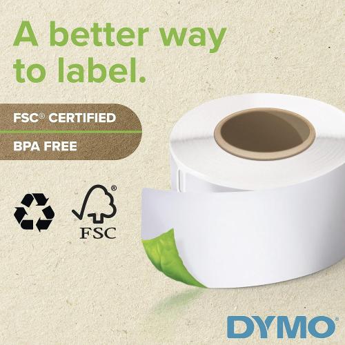 DYMO Authentic LW Multi-Purpose Labels, For LabelWriter Printers, Great for Barcodes, 1 x 2-1/8, 1 Roll of 500