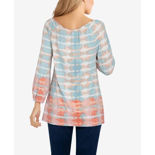 Large Ruby Rd. Women's Tie Dye Jersey Knit Sweater Petite